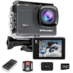 Apexcam M90 cámara Deportiva 4K/64MP con 64G Tarje...: M90 4K Cámara acción con 64G tarjeta: La nueva cámara deportiva Apexcam M90 cuenta con una resolución de vídeo de alta definición 4K, lo que permite obtener imágenes fluidas y nítidas. Incluye una tarjeta de memoria de 64 GB, por lo que no es necesar...