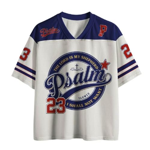 Graphic Tees Summer Novelty Women Men Oversized Psalm Christian Jersey