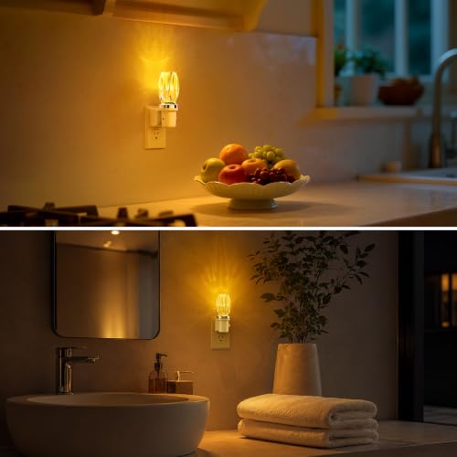 Image of L LOHAS LED Amber Night Light, Yellow Nightlight,Dimmable, Light Sensor
