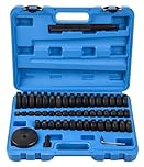 DHA 52 Pcs Custom Bushing Press Kit Bush Bearing Race and Seal Driver Insert Removal Tool Set
