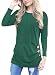 NICIAS Womens Long Sleeve Casual Crew Neck Loose Tunic Tops Blouse T-Shirt Sweater(Green, Small)
