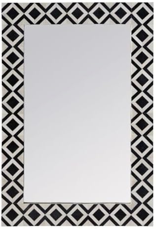 Butler Specialty Company Verona 24 in. W x 36" H Wood & Bone Wall Mirror - Black