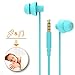 MAXROCK Sleep Earbuds,Ultra Soft Lightweight Sleep Earphones Headphones with Volume Control and Mic for Insomnia, Side Sleeper, Snoring, Air Travel, Meditation & Relaxation (Acid Blue)