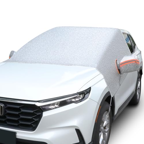 MARKSIGN Universal Fit Car Windshield Cover for Ice Snow, 63''x102'' Heavy Duty Windshield Sun Shade...