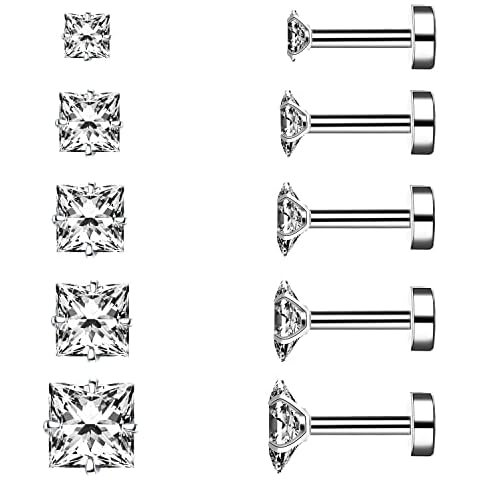 KWUNCCI Cubic Zirconia Stud Earrings Set Cover