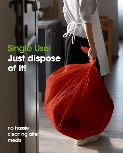 Image of Pureegg Plastic Table Cloth Disposable 8 Pack 54 x 104 Inch, Orange Basic