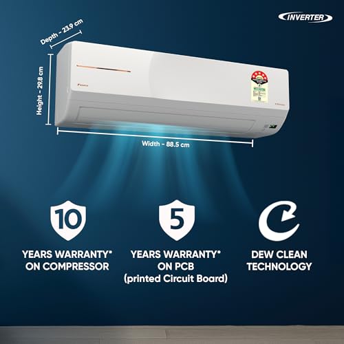 Image of Daikin 1.0 Ton 5 Star, New Star rated, Inverter Split AC (Copper, PM2.5 Filter, MTKM35XV16, White)