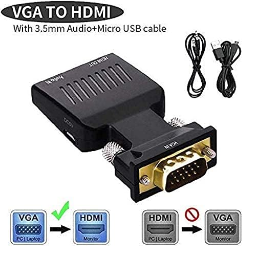 VOOCME VGA to HDMI Adapter Converter with Audio,(PC VGA Source Output to TV/Monitor with HDMI Connector), Active Male VGA in Female HDMI 1080p... - Image 5