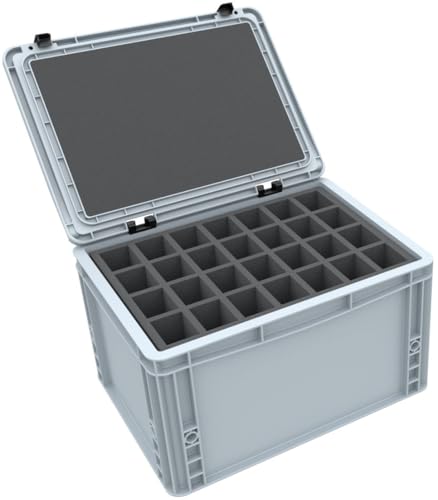 Caja apilable para transportar miniaturas de mesa
