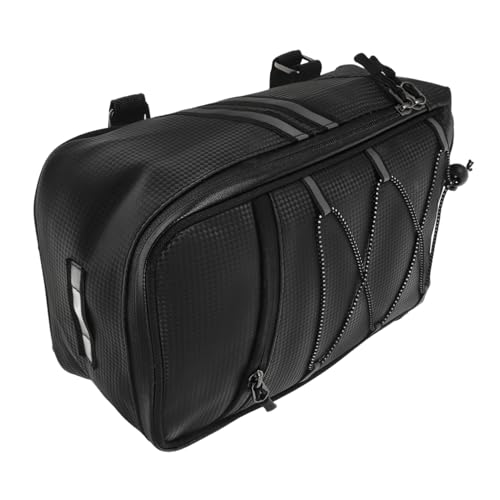 Sacoche arrière de vélo étanche en cuir PU grand volume pour rangement de VAE