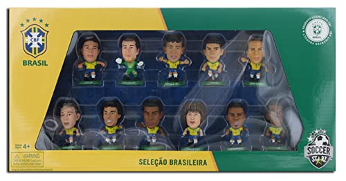 SoccerStarz - 202561 - Figurine - Sport - Pack De 11 Figurines Officielles De L'équipe De Brésil