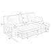 ERYE L-Shaped Pull Out Sleeper Couch Bed, Modern Chenille Upholstered Button Tufted Corner Couch Reversible Sectional Sleeper Sofa Bed W/Storage Chaise, Cup Holders