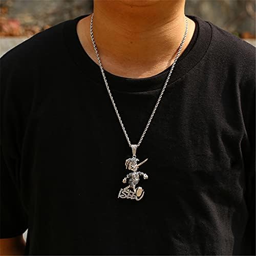 ICEDIAMOND - Collar con dije de rapero Pinocho chapado en oro de 18 ...