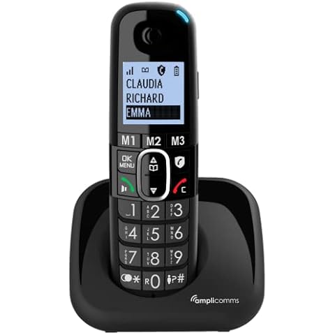 Amplicomms BigTel 1500 Cordless Big Button Phone for Elderly - Loud Phones for Hard of Hearing - Hearing Aid Compatible Phones - Phones for Seniors Cover