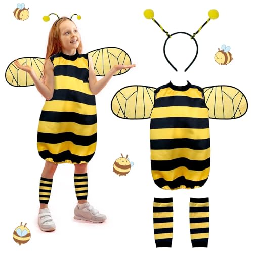 Aitsite Disfraz de abeja para niños – Disfraz de abeja dulce para carnaval, cosplay, fiestas temáticas y carnaval, disfraz para niños y niñas de 3 a 10 años