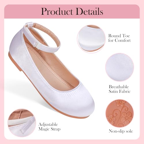 Girls' Mary Jane Flats – Flower Girl Ballet Shoes for Weddings, School, Parties | Comfortable & Stylish2