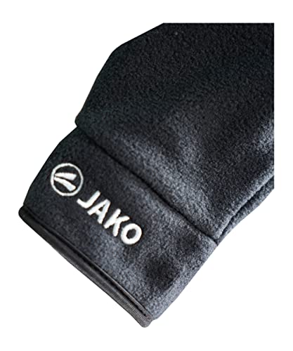 JAKO Unisex Feldspielerhandschuhe Fleece, Schwarz, 6
