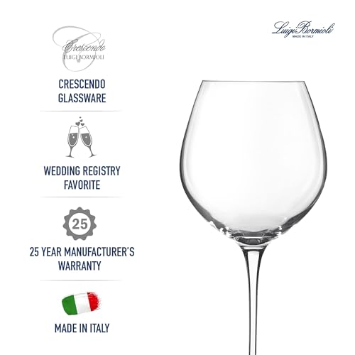 Luigi Bormioli Crescendo 22-1/4-Ounce Bourgogne Wine Glasses, Set of 4