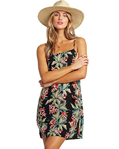 Billabong Women's Straight Round Mini Dress Black Medium