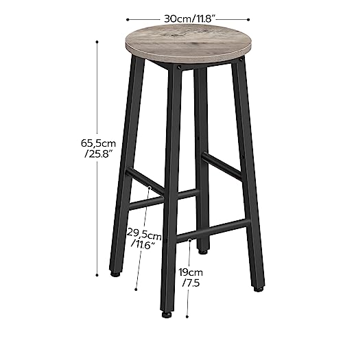 HOOBRO-Bar-Stools-Set-of-2-Bar-Chairs-258-Height-Stools-Breakfast-Bar-Stools-Industrial-Kitchen-Bar-Chairs-for-Dining-Room-Kitchen-Bar-Solid-and-Stable-Greige-and-Black-BG07BY01