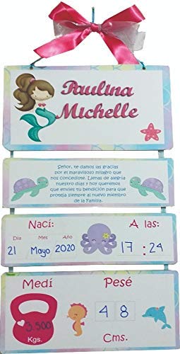 Letrero de Maternidad Para Puerta de Hospital Recamara Niña :  Amazon.com.mx: Productos Handmade