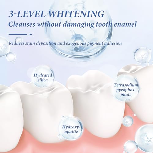 2 Stück Hydroxylapatit Zahnpasta Ohne Fluorid, Frischer Atem Zahnpasta Hydroxylapatit, Tiefenreinigung Hydroxyapatite Zahncreme, Remineralisierungszahnpasta Ganzheitlicher Schutz für Zähnen – Bild 4