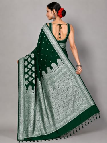 Image of Women's Glory Banarasi Satin Silk With Embroidered Design.