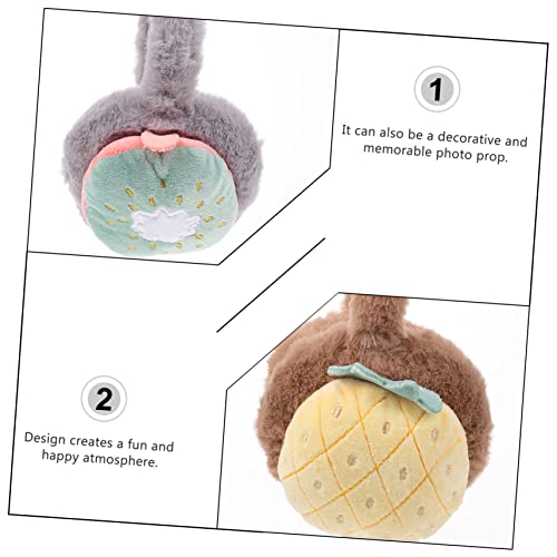Homoyoyo 2pcs Decorative Plush Earmuffs for Boys and Girls Adults Comfortable Ear Adorable Design for Outdoor Activities Cold Weather for Girls Boys4
