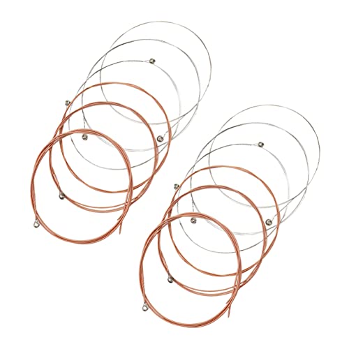 VANZACK 6-Piece Set of Metal Folk Guitar Strings Replaceable Acoustic Guitar Strings for Compatible