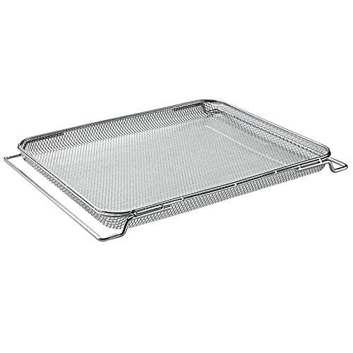 LIANXUE Stainless Steel Grill Basket Non-Stick Mesh Baking Net Air Fryer Tray Wire Rack Oven Replacement Accessories Rustproof Stainless Steel