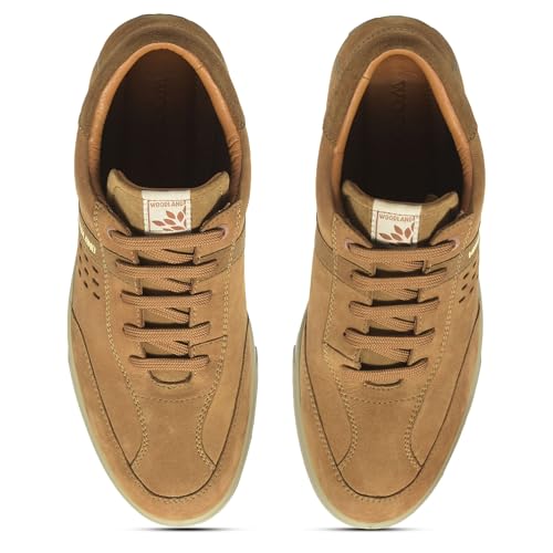 Image of Woodland Men Camel Casual Shoes