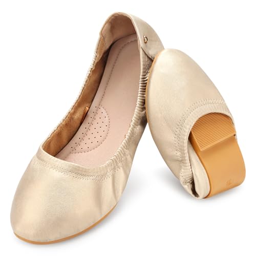 Women's Foldable Ballet Flats - Black - Wedding, Party, Travel - Comfortable, Breathable - Solid, Classical, Floral - Bow - Adult Women's Size