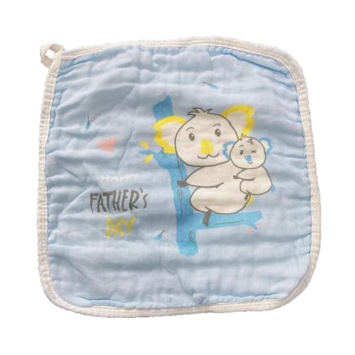 Image of Kassy Pop Baby Muslin Face Towel - Pack of 5 | Ultra Soft Baby Wipes Cum washtowel | 6 Layer Cotton | Reusable Hankies for Infants /Toddlers /Kids | 10x10 inches (Blue)