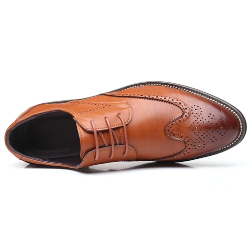Men's Wingtip Lace-up Wedding Business Formal Dress Brogues Oxfords Flat Shoes2