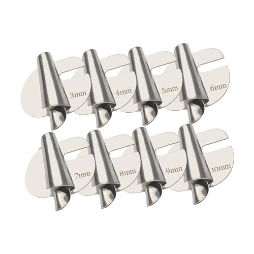 Set 8 piezas pie prensatelas dobladillo enrollado acero miniatura 7