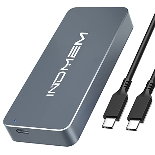 INDMEM USB 4.0 NVMe M.2 SSD Enclosure Compatible avec Thunderbolt 3/4 USB 3.2/3.1/3.0/2.0 Type-C, 40 Gbps M.2 NVMe Enclosure to PCIe 2280 M Key (B+M Key) (SSD NOT Included) Cover