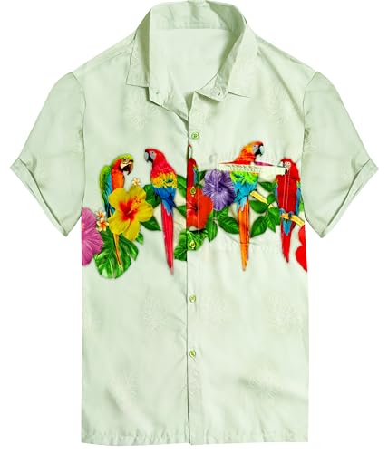 HAPPY BAY Men's Hawaiian Shirt Dress Boho