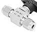 Klanata High Pressure Needle Valve 304 Stainless Steel In Line Shut Off Valve, Needle Control for Water Industrial Valves (F6)