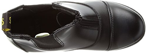 Saxon Girls Equileather Zip Front Boots, Black, Child Size 3