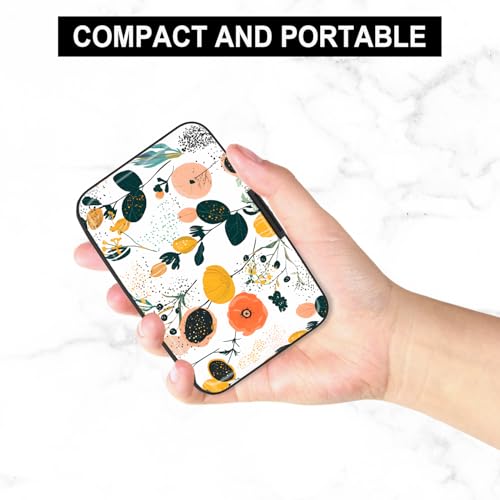 Image of Card Holder Credit Cards Holder for Women RFID wallet women Business Card Holder Wallet Mini Aluminum Card Wallet RFID Blocking Slim Metal Hard Card for Women, Flower Seamless Pattern