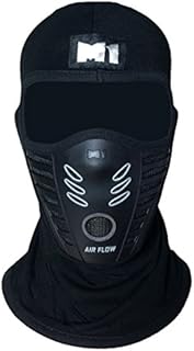 M1 Full Face Cover Balaclava Protection Filter Rubber Ski Dust Mask (BALA-FILT-RUBB-Blck) Black
