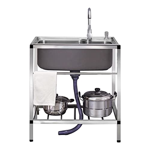 Lavello in acciaio inossidabile indipendente per cucina commerciale, ristorante, lavello in acciaio inossidabile, lavanderia, utilità per attività commerciali, ristorante, bar, hotel, garage,