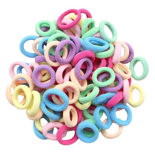 ヘアゴム こども シュシュ 100点/200点セット シンプル 女の子 女性 髪飾り 小さい 可愛い 髪ゴム カラフル 赤 ピンク 高弾性 痛くない ヘアバンド キッズ 赤ちゃん かみどめ ヘアアクセサリー ギフト (カラフル,100点)