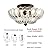 HYDELITE Modern Black Ceiling Light Traditional Semi Flush Mount Ceiling Light with Scalloped Clear Glass for Living Room Hallway Close to Ceiling Light Fixture