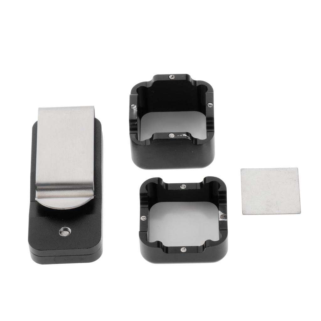 Bilard Cue Chalk Case Holder kreda nośnik metalowe pudełko z klipsem czarny