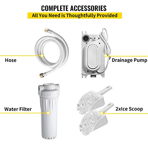 VEVOR Commercial Ice Maker Machine, 440LBS/24H ETL Approved Ice Machine Under Counter Ice Maker