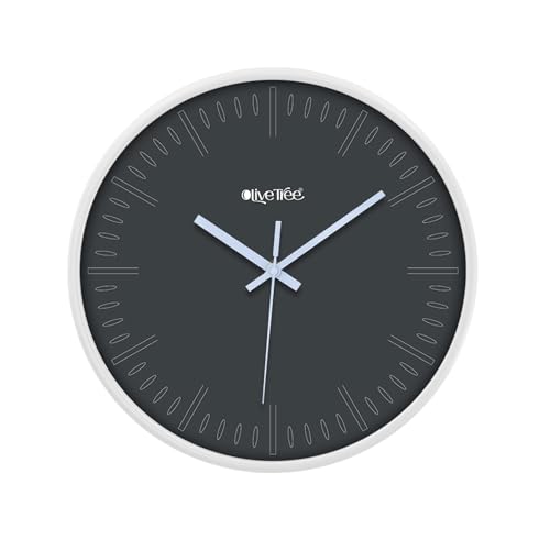 Image of Olive Tree Wall Clock 12 inch Silent Quartz Decorative Multicoloured Wall Clock Non-Ticking Classic Clock Battery Operated Round Easy to Read for Room /Home /Kitchen /Bedroom /Office /School - 9018