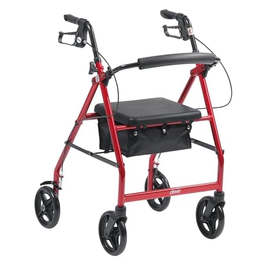 Drive Medical Aluminum Rollator with Seat