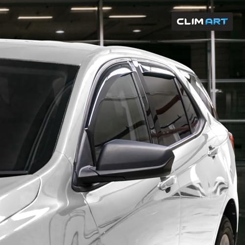 Image of CLIM ART in-Channel Incredibly Durable Rain Guards for Chevrolet Chevy Equinox 2018-2024, Vent Window Visors, Car Accessories, Vent Deflector, Original Window Deflectors, 4 pcs - 618258