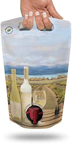 1.5L White Wine Pouches (3 pack) [Eco-Friendly Wine Bottle Alternative] - Easily Bottle & Store Your Wines & More - Perfect For Home Winemakers and Small Wineries to Sell in Your Tasting Room!